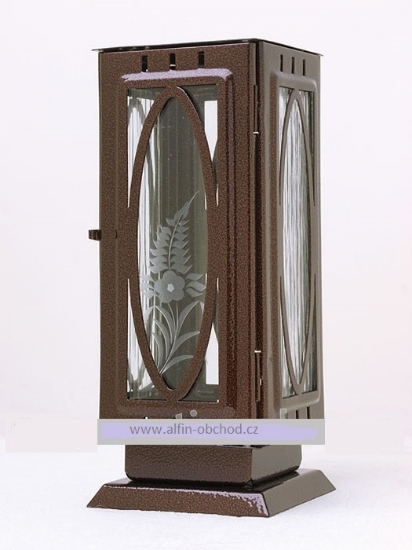 Obrázek Lampa na hrob výstřih ovál  staroměď