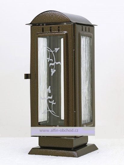 Obrázek Svítilna na postavení  - oblá střecha - starozlato