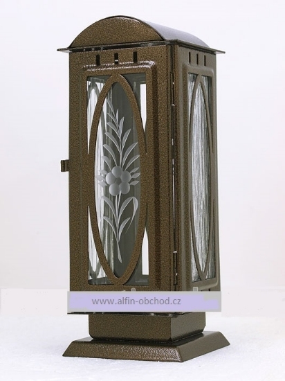 Obrázek Svítilna na postavení  - oblá střecha - ovál - starozlato