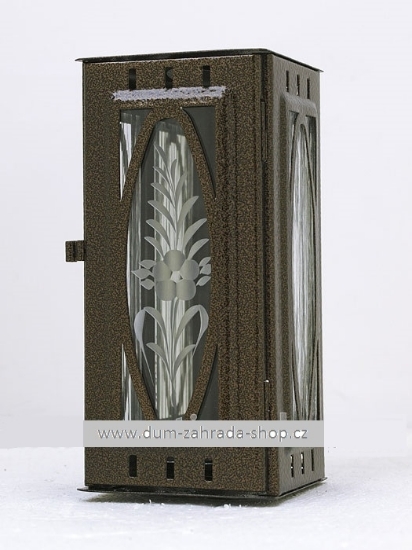 Obrázek Svítilna na pomník závěsná malá výstřih ovál - starozlato