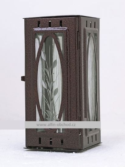 Obrázek Svítilna na pomník závěsná velká výstřih ovál- staroměď