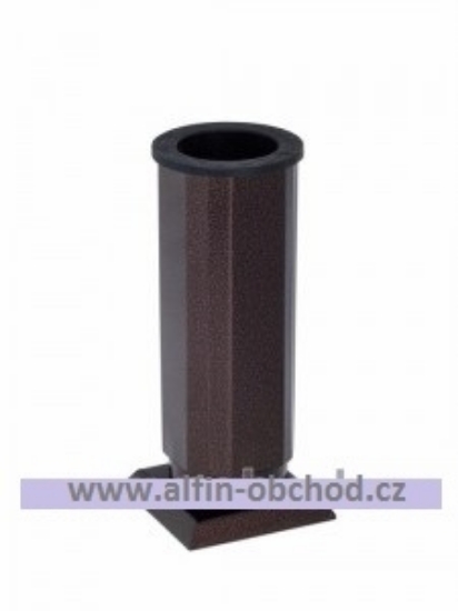 Obrázek Váza čtyřboká na postavení staroměď