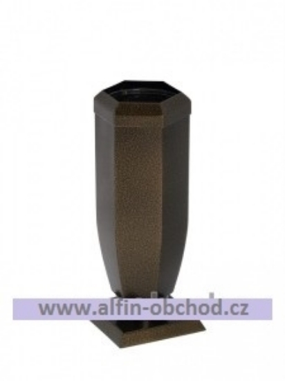 Obrázek Váza na hrob  zaoblená s víčkem staroměď