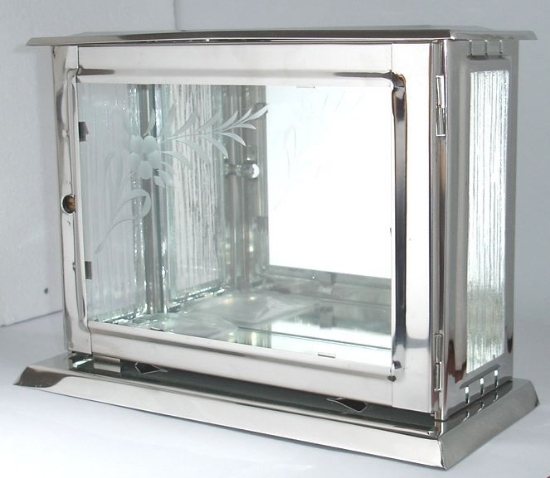 Obrázek Fotoskříňka na hrob malá nerez