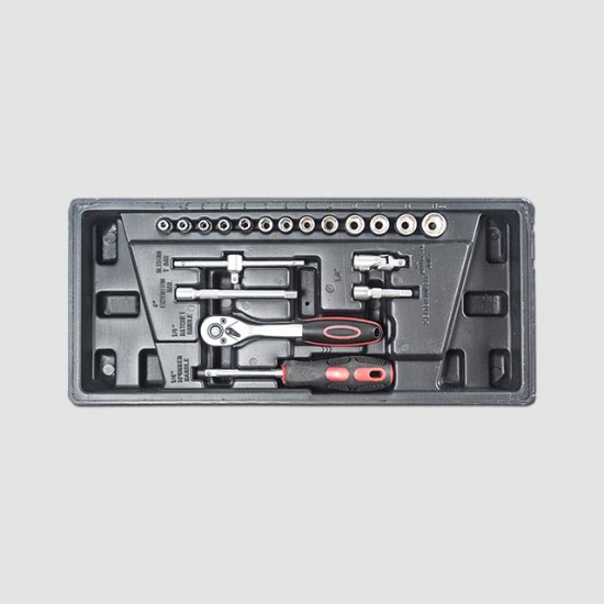 Obrázek Sada hlavic šestihranných 1/4" 19 dílů