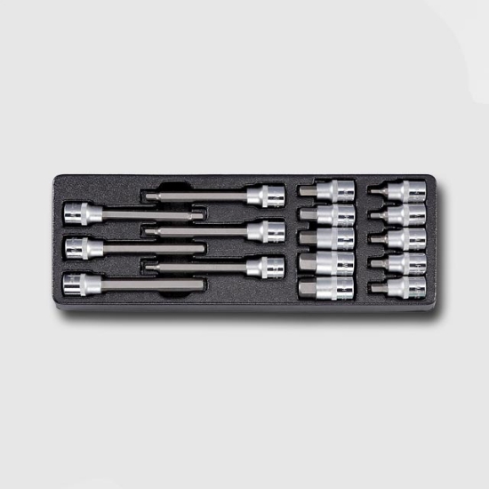 Obrázek Sada zástrčných hlavic IMBUS 1/2” 16 dílů, plastové plato A