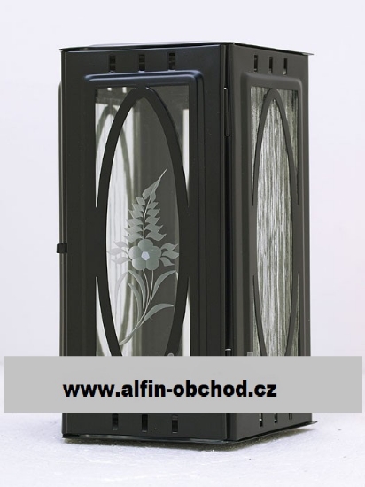 Obrázek Svítilna závěsná lichoběžníková výstřih ovál černá