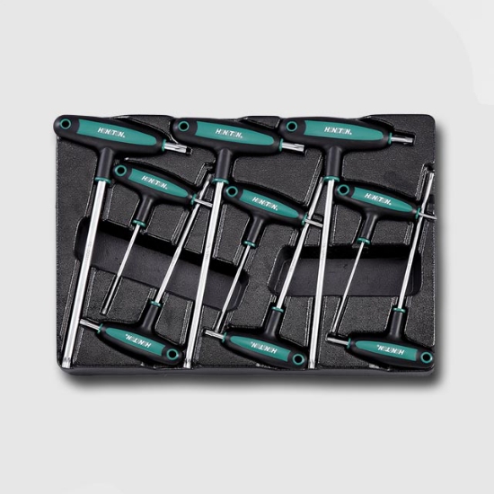 Obrázek Sada TRX šroubováků na T-rukojeti 9 dílů, plastové plato C